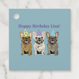 Grattis på födelsedagen! Franska Bulldoggar Gåvor Etiketter