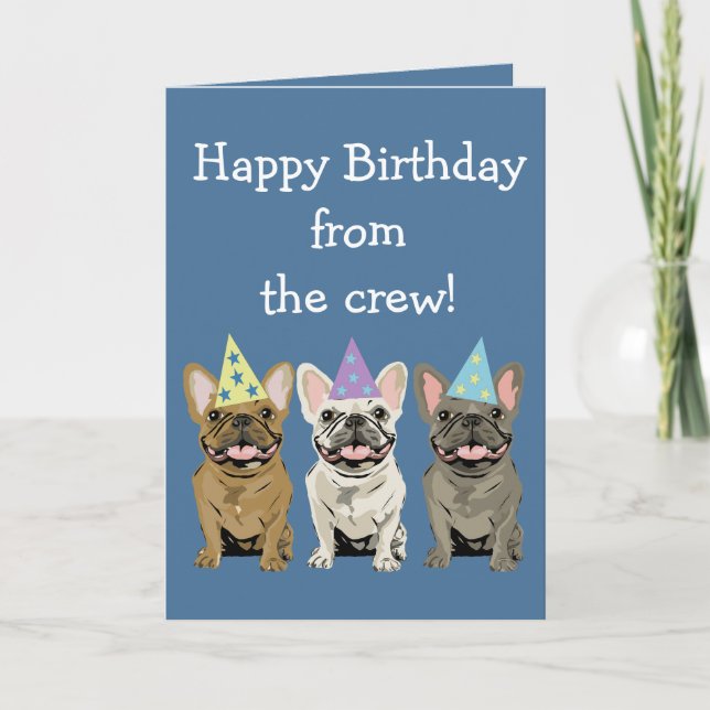 Grattis på födelsedagen - French Bulldog Vänner Kort (Framsida)