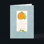 Grattis på födelsedagen Friend Apricot Fruit Grått Kort<br><div class="desc">Ett hälsningskort från söt grattis på födelsedagen för en vän som dekoreras med en mogen orange aprikos botaniska konst som målas i vattenfärg.</div>
