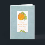 Grattis på födelsedagen Friend Apricot Fruit Grått Kort<br><div class="desc">Ett hälsningskort från söt grattis på födelsedagen för en vän som dekoreras med en mogen orange aprikos botaniska konst som målas i vattenfärg.</div>