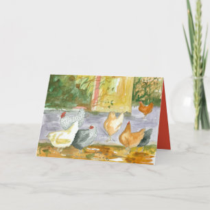 Grattis på födelsedagen Friend Chickens Birds Farm Tack Kort