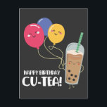 Grattis på födelsedagen Friend Cute Bubble Tea Fir Vykort<br><div class="desc">En Cute Birthday-gåva till en vän,  familjemedlem,  flickvän eller Boykompis som kärlek Bubble Tea. Perfekt Firande Party Gift for Tea Drinker.</div>