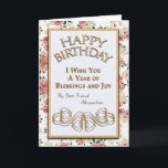 Grattis på födelsedagen Friend Flowers Bless Perso Kort<br><div class="desc">Grattis på födelsedagen Friend Flowers Blessings Personalize Card är underbart att önska din kära vän Grattis på födelsedagen,  Joy och Blessings. De kommer att bli glada över att få detta speciella kort från er. Anpassa den in och ut.</div>