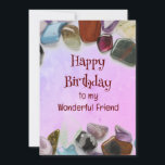 Grattis på födelsedagen Friend Gem Crystal Jewel Kort<br><div class="desc">En lojal vän är en sällsynt,  och jag kommer att uppskatta dig med vackra gems,  kristaller eller juveler</div>