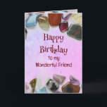 Grattis på födelsedagen Friend Gem Crystal Jewel Kort<br><div class="desc">En lojal vän är en sällsynt,  och jag kommer att uppskatta dig med vackra gems,  kristaller eller juveler</div>