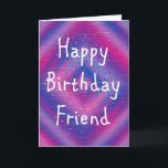 Grattis på födelsedagen Friend Kort<br><div class="desc">En målbakgrund för färg med en enkel önskan från Grattis på födelsedagen.</div>