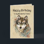 Grattis på födelsedagen Friend-Vargen, Vargar Kort<br><div class="desc">Underbar bild för "Friends kom and go,  but a bra varg pack klipper ihop genom tjockt och tunt,  och ibland lite hakande vid måne."</div>