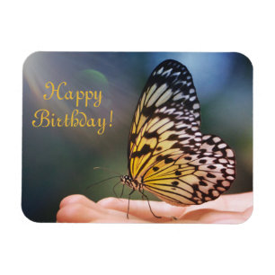 Grattis på födelsedagen Friendly Butterfly Magnet
