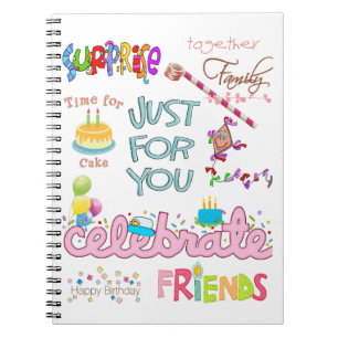 Grattis på födelsedagen Friends Family Notebook Anteckningsbok