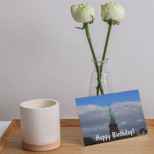 GRATTIS PÅ FÖDELSEDAGEN FRIHETSGUDINNAN NYC KORT