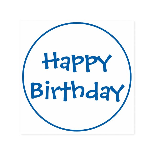 Grattis på födelsedagen Frimärke Självfärgande Stämpel (Design)