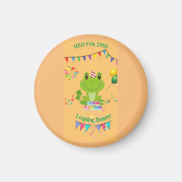 Grattis på födelsedagen Frog Banners Balloon Firew Magnet