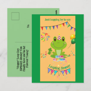 Grattis på födelsedagen Frog Banners Balloon Firew Vykort