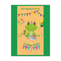 Grattis på födelsedagen Frog Banners Balloon Firew