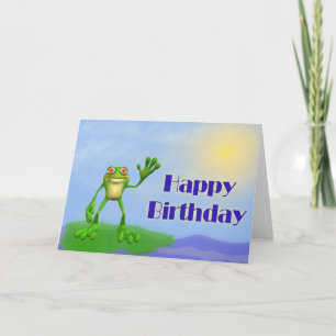 Grattis på födelsedagen Frog Kort