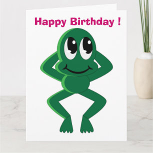 "GRATTIS PÅ FÖDELSEDAGEN" FROG KORT