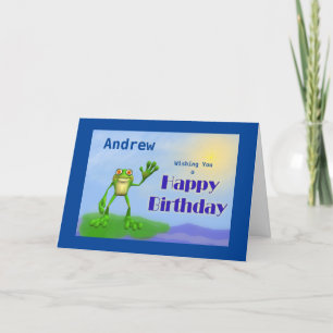 Grattis på födelsedagen Frog Kort