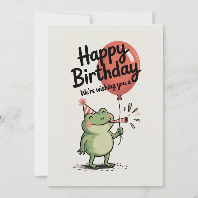 Grattis på födelsedagen Frog Party (Framsida)
