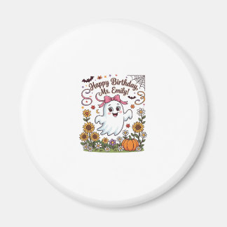 Grattis på födelsedagen Fröken Emily Halloween Spö Magnet