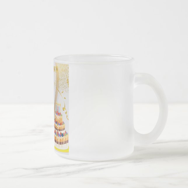 Grattis på födelsedagen frostad glasmugg (Höger)