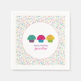 Grattis på födelsedagen Frosted Sprinkle Cupaka Pappersservett