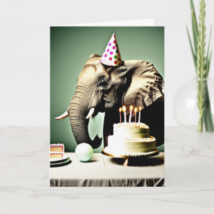 Grattis på födelsedagen Funny Elephant Kort