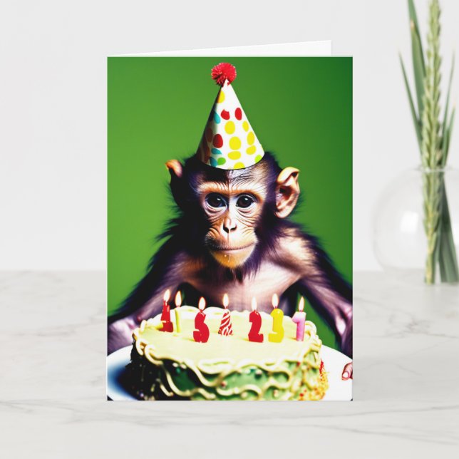 Grattis på födelsedagen Funny | Monkey Kort (Framsida)