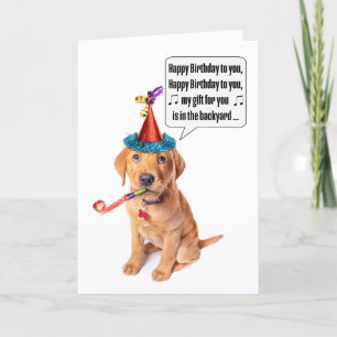 grattis på födelsedagen Funny Puppy Poo Humor Helgkort
