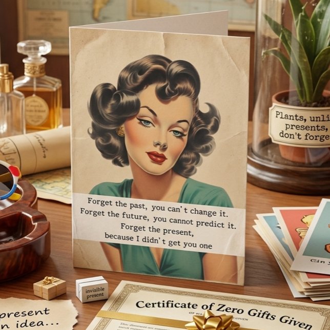 Grattis på födelsedagen Funny Sayed Retro Woman Kort (Skapare uppladdad)