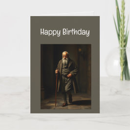 Grattis på födelsedagen Funny Young nu gammal Kort