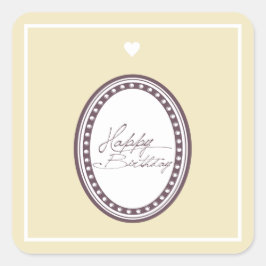 Grattis på födelsedagen fyrkantigt klistermärke