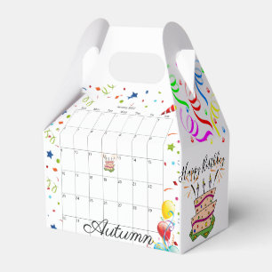 Grattis på födelsedagen Gable Favor Box januari 20 Presentaskar