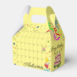 Grattis på födelsedagen Gable Favor Box oktober 20 Presentaskar