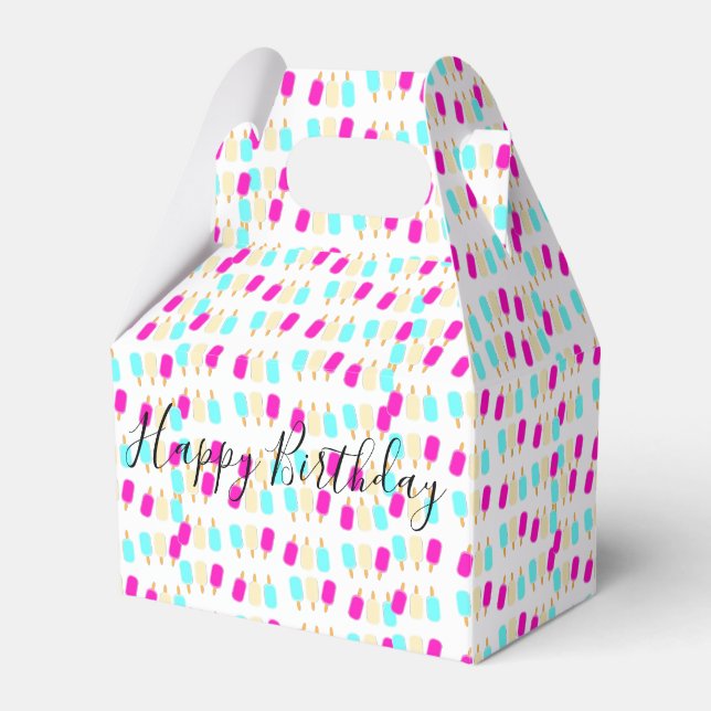 Grattis på födelsedagen Gable Favourbox Ice Cream Presentaskar (Framsidan Sidan)