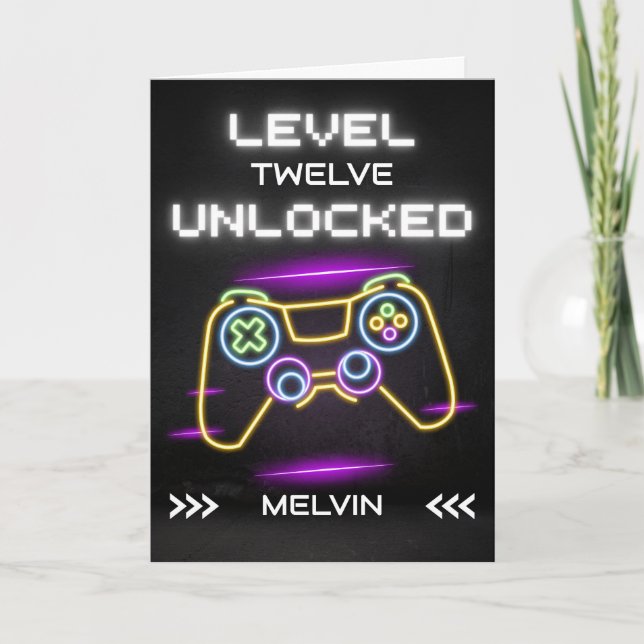 Grattis på födelsedagen Gamer med konsol Kort (Framsida)