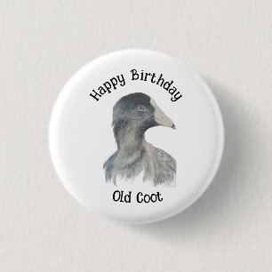 Grattis på födelsedagen gammal burk över backen, h knapp