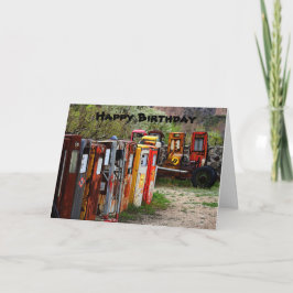 Grattis på födelsedagen Gas Pumps, Tävling Car Hum Kort