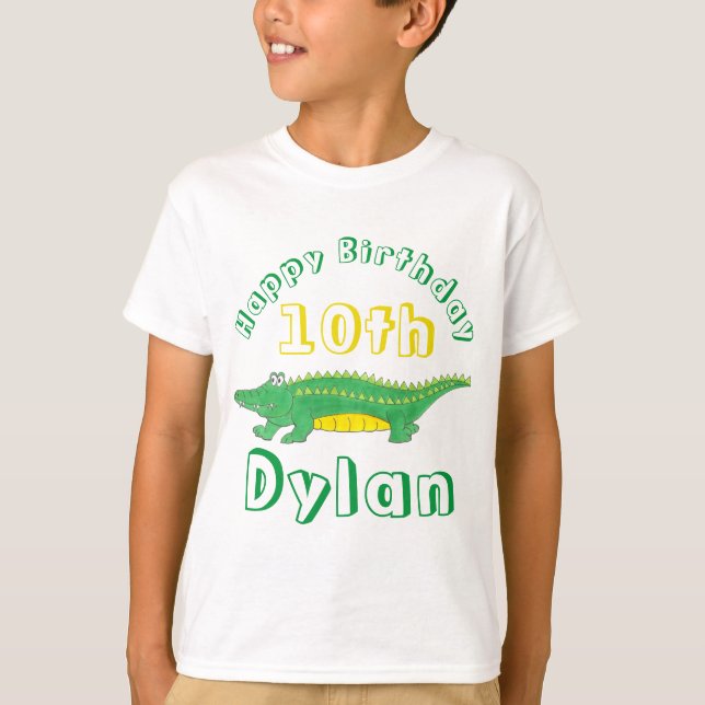 Grattis på födelsedagen Gator Alligator Croc Croko T Shirt (Framsida)
