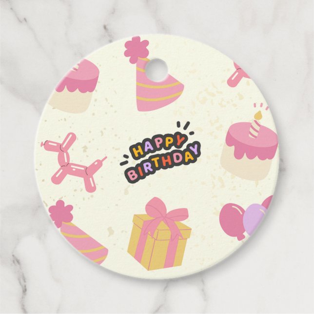 grattis på födelsedagen gåvor etiketter (Framsida)