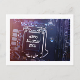 Grattis på födelsedagen Geek Vykort