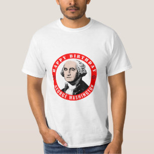 Grattis på födelsedagen George Washington Manar-Sh T Shirt