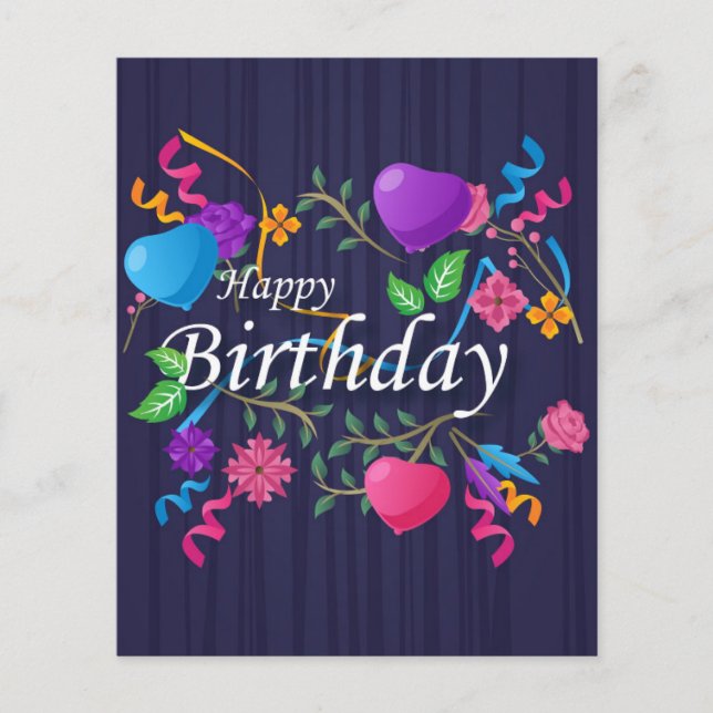 Grattis på födelsedagen ger Kärlek kummel  Flygblad (Framsidan)