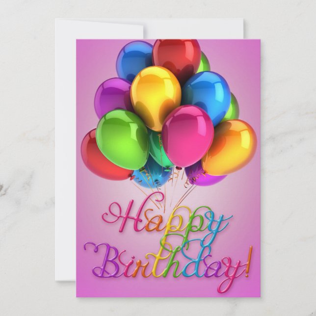 Grattis på födelsedagen ger Kärlek kummel Inbjudningar (Framsida)