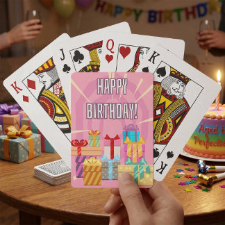 Grattis på födelsedagen ger på Rosa betalkort Casinokort