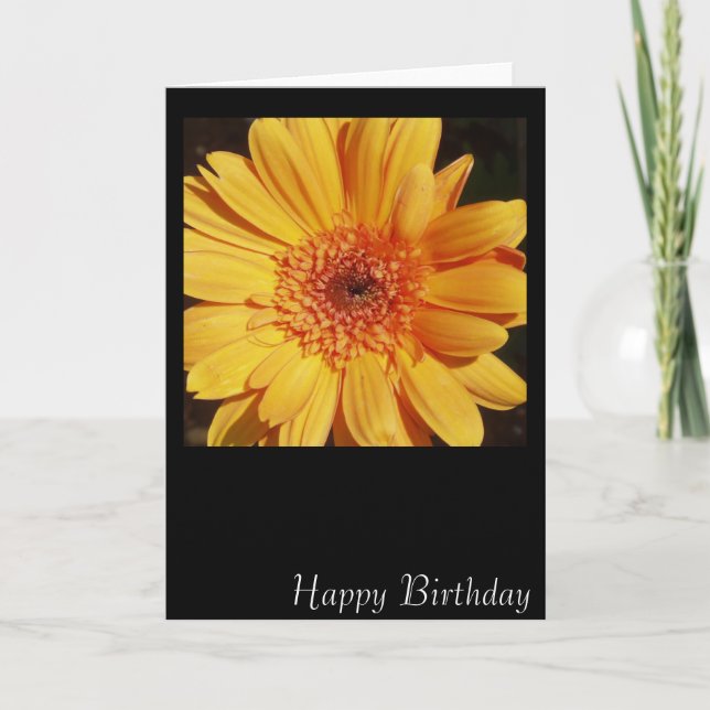 Grattis på födelsedagen Gerbera Card Kort (Framsida)