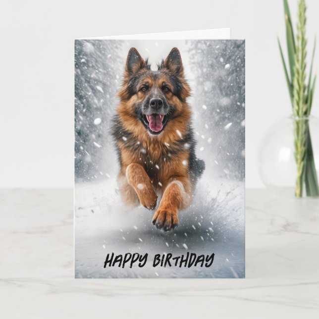 Grattis på födelsedagen German Shepherd Kort (Framsida)