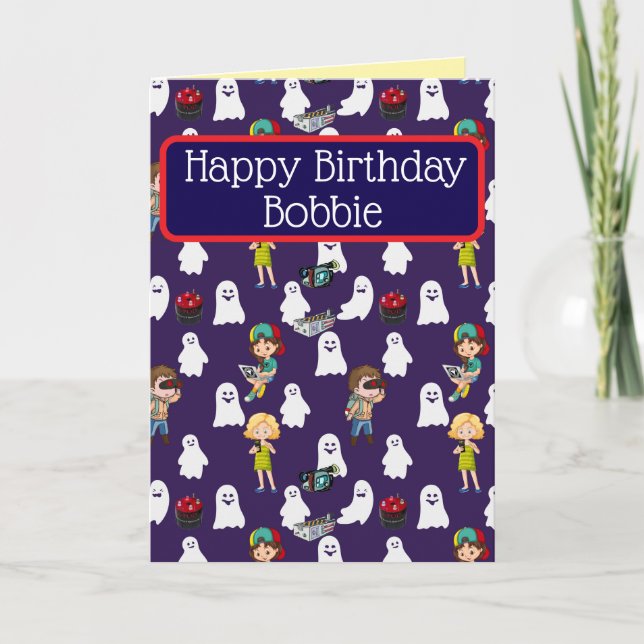 Grattis på födelsedagen Ghost Wrangler Greeting Ca Inbjudan (Framsida)