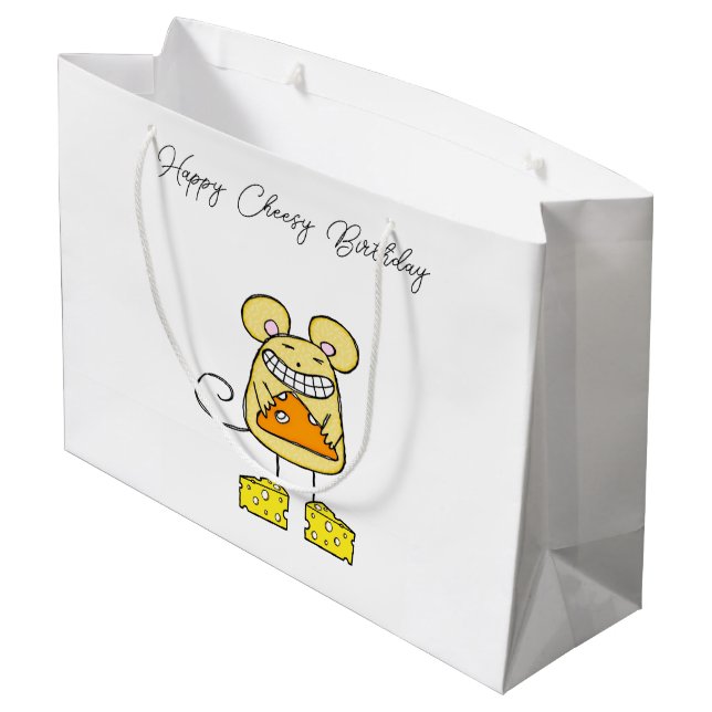 Grattis på födelsedagen Gift Bag Cheesy Birthday (Baksidan Vinklad)