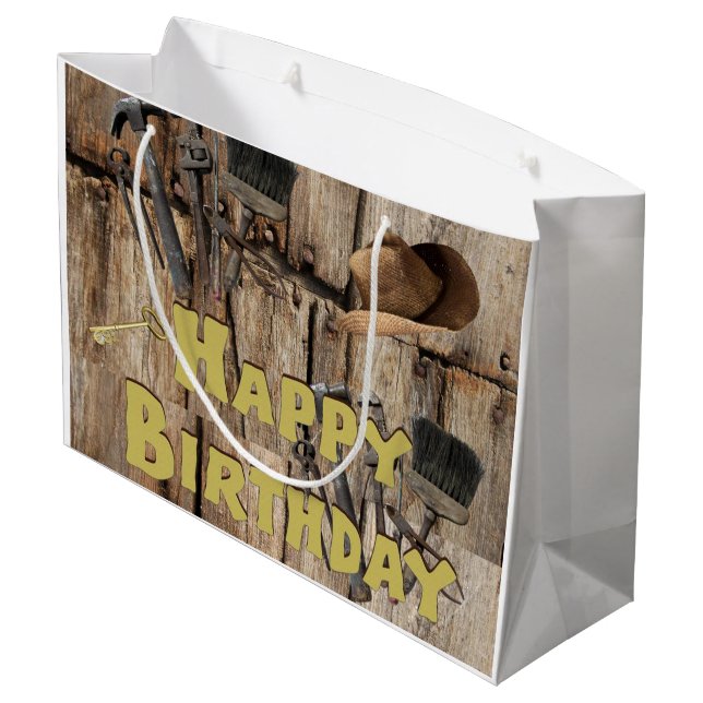 Grattis på födelsedagen Gift Bag Construction Verk (Baksidan Vinklad)