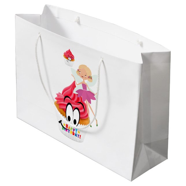Grattis på födelsedagen Gift Bag Fairy Cupaka (Baksidan Vinklad)